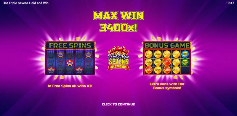 Hot Triple Sevens Hold and Win cover