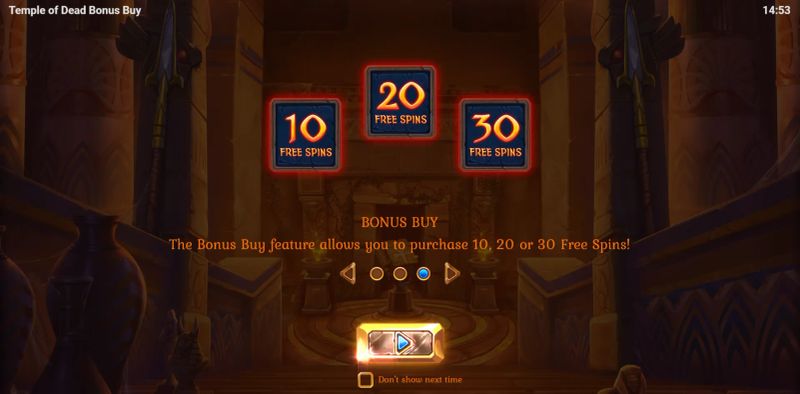 Temple of Dead Bonus Buy cover